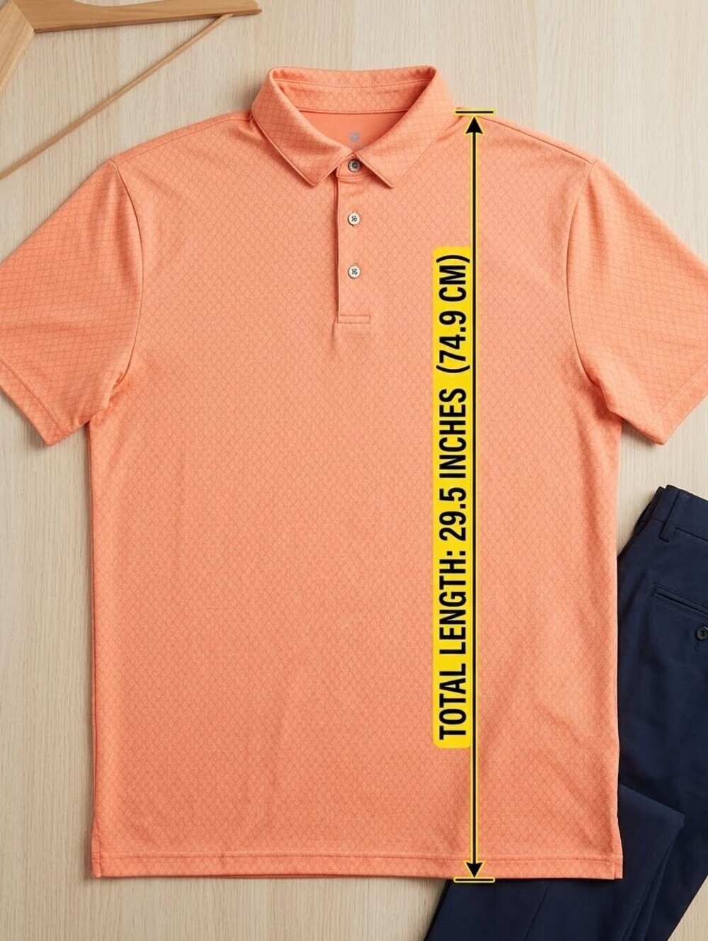 PGA Tour Men's XL Peach Polo Shirt